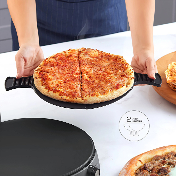 Karaca Gastro 10 in 1 Pizza Pide Lahmacun ve Tandır Ekmeği Makinesi Biodiamond Matte Black - 4